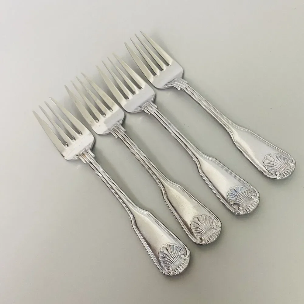 Supreme Cutlery Towle Japan Stainless Salad Small Forks Shell Pattern Set of 4